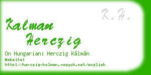 kalman herczig business card