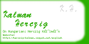 kalman herczig business card